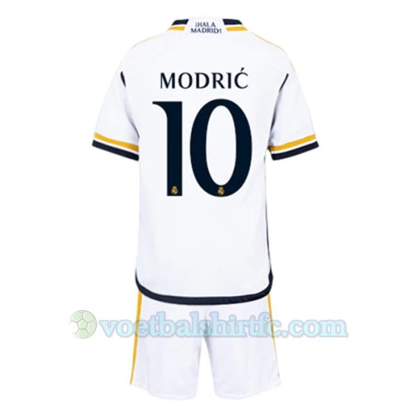 Kinderen Real Madrid Luka Modrić #10 Voetbalshirt 2023-24 Thuistenue (+ Korte Broeke)