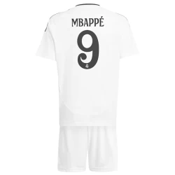 Kinderen Real Madrid Mbappe #9 Voetbalshirt 2024-25 Thuistenue (+ Korte Broeke)