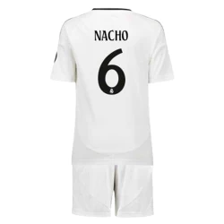 Kinderen Real Madrid Nacho #6 Voetbalshirt 2024-25 Thuistenue (+ Korte Broeke)