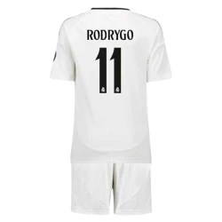 Kinderen Real Madrid Rodrygo #11 Voetbalshirt 2024-25 Thuistenue (+ Korte Broeke)