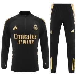 Kinderen Real Madrid Trainingsshirt Set 2024-25 Zwart Gold