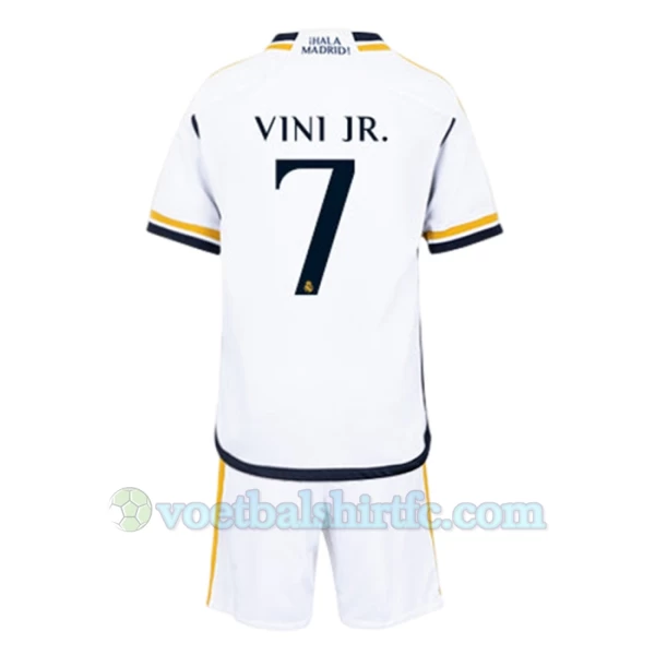 Kinderen Real Madrid Vinicius Junior #7 Voetbalshirt 2023-24 Thuistenue (+ Korte Broeke)