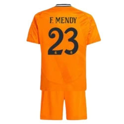 Kinderen Real Madrid Voetbalshirt 2024-25 F.Mendy #23 Uittenue (+ Korte Broeke)