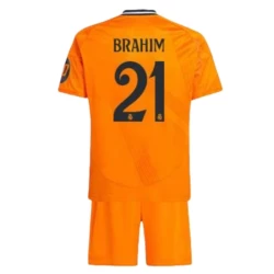 Kinderen Real Madrid Voetbalshirt 2024-25 HP Brahim #21 Uittenue (+ Korte Broeke)