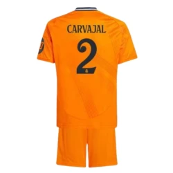 Kinderen Real Madrid Voetbalshirt 2024-25 HP Carvajal #2 Uittenue (+ Korte Broeke)