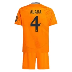 Kinderen Real Madrid Voetbalshirt 2024-25 HP David Alaba #4 Uittenue (+ Korte Broeke)