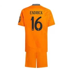 Kinderen Real Madrid Voetbalshirt 2024-25 HP Endrick #16 Uittenue (+ Korte Broeke)