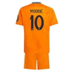 Kinderen Real Madrid Voetbalshirt 2024-25 HP Modric #10 Uittenue (+ Korte Broeke)