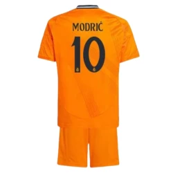 Kinderen Real Madrid Voetbalshirt 2024-25 Modric #10 Uittenue (+ Korte Broeke)