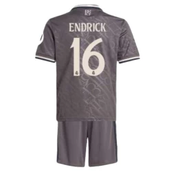 Kinderen Real Madrid Voetbalshirt Endrick #16 2024-25 HP Thirdtenue (+ Korte Broeke)