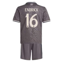 Kinderen Real Madrid Voetbalshirt Endrick #16 2024-25 Thirdtenue (+ Korte Broeke)