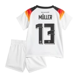 Kinderen Thomas Müller #13 Duitsland Voetbalshirt EK 2024 Thuistenue (+ Korte Broeke)