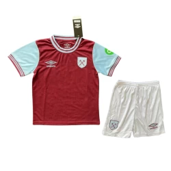 Kinderen West Ham United Voetbalshirt 2024-25 Thuistenue (+ Korte Broeke)