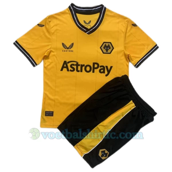 Kinderen Wolverhampton Wanderers Voetbalshirt 2023-24 Thuistenue (+ Korte Broeke)