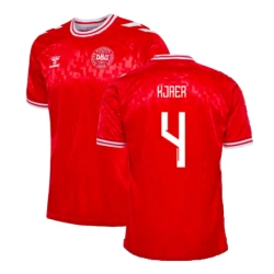 Kjaer #4 Denemarken Voetbalshirt EK 2024 Thuistenue Heren