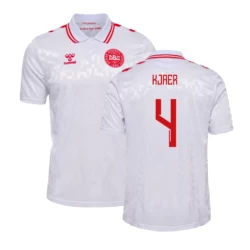 Kjaer #4 Denemarken Voetbalshirt EK 2024 Uittenue Heren