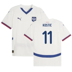 Kostic #11 Servië Voetbalshirt EK 2024 Uittenue Heren