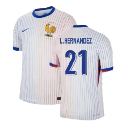 L. Hernandez #21 Frankrijk Voetbalshirt EK 2024 Uittenue Heren
