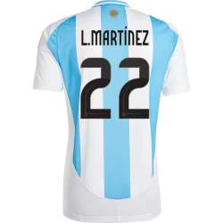 L. Martinez #22 Argentinië Voetbalshirt Copa America 2024 Thuistenue Heren