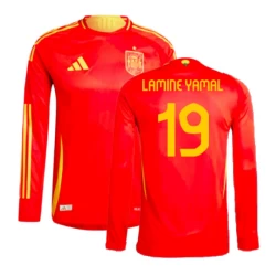 Lamine Yamal #19 Spanje Voetbalshirt EK 2024 Thuistenue Heren Lange Mouw