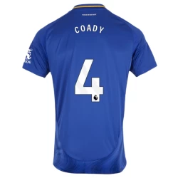 Leicester City Coady #4 Voetbalshirt 2024-25 Thuistenue Heren