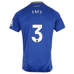 Leicester City Faes #3 Voetbalshirt 2024-25 Thuistenue Heren