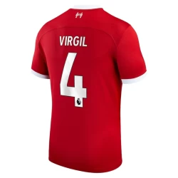 Liverpool FC Virgil van Dijk #4 Voetbalshirt 2023-24 Thuistenue Heren