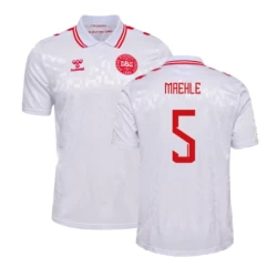 Maehle #5 Denemarken Voetbalshirt EK 2024 Uittenue Heren