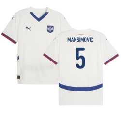 Maksimovic #5 Servië Voetbalshirt EK 2024 Uittenue Heren