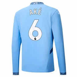 Manchester City Ake #6 Voetbalshirt 2024-25 Thuistenue Heren Lange Mouw