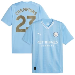 Manchester City Champions #23 Voetbalshirt 2023-24 Thuistenue Heren