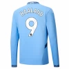 Manchester City Erling Haaland #9 Voetbalshirt 2024-25 Thuistenue Heren Lange Mouw