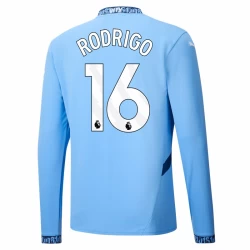 Manchester City Rodrigo #16 Voetbalshirt 2024-25 Thuistenue Heren Lange Mouw