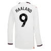 Manchester City Voetbalshirt 2023-24 Erling Haaland #9 Uittenue Heren Lange Mouw