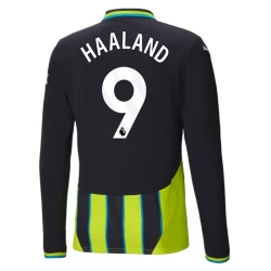 Manchester City Voetbalshirt 2024-25 Erling Haaland #9 Uittenue Heren Lange Mouw