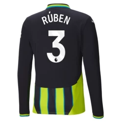 Manchester City Voetbalshirt 2024-25 Ruben #3 Uittenue Heren Lange Mouw