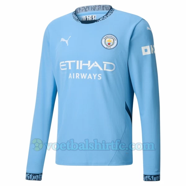 Manchester City Voetbalshirt 2024-25 Thuistenue Heren Lange Mouw