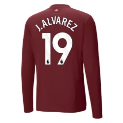 Manchester City Voetbalshirt J. Alvarez #19 2024-25 Thirdtenue Heren Lange Mouw