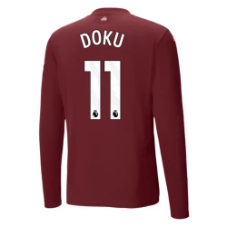 Manchester City Voetbalshirt Jérémy Doku #11 2024-25 Thirdtenue Heren Lange Mouw