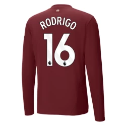 Manchester City Voetbalshirt Rodrigo #16 2024-25 Thirdtenue Heren Lange Mouw