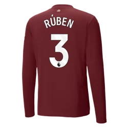 Manchester City Voetbalshirt Ruben #3 2024-25 Thirdtenue Heren Lange Mouw