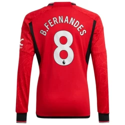 Manchester United Bruno Fernandes #8 Voetbalshirt 2023-24 Thuistenue Heren Lange Mouw