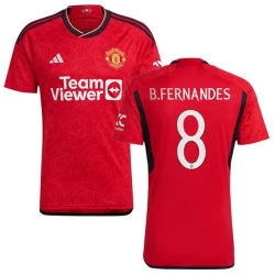 Manchester United Bruno Fernandes #8 Voetbalshirt 2023-24 UCL Thuistenue Heren