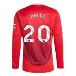 Manchester United Dalot #20 Voetbalshirt 2024-25 Thuistenue Heren Lange Mouw