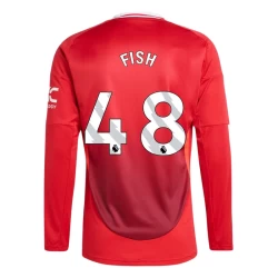 Manchester United Fish #48 Voetbalshirt 2024-25 Thuistenue Heren Lange Mouw