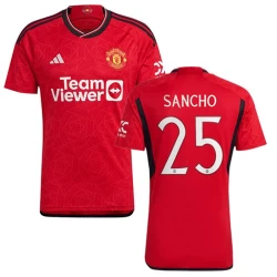 Manchester United Jadon Sancho #25 Voetbalshirt 2023-24 UCL Thuistenue Heren