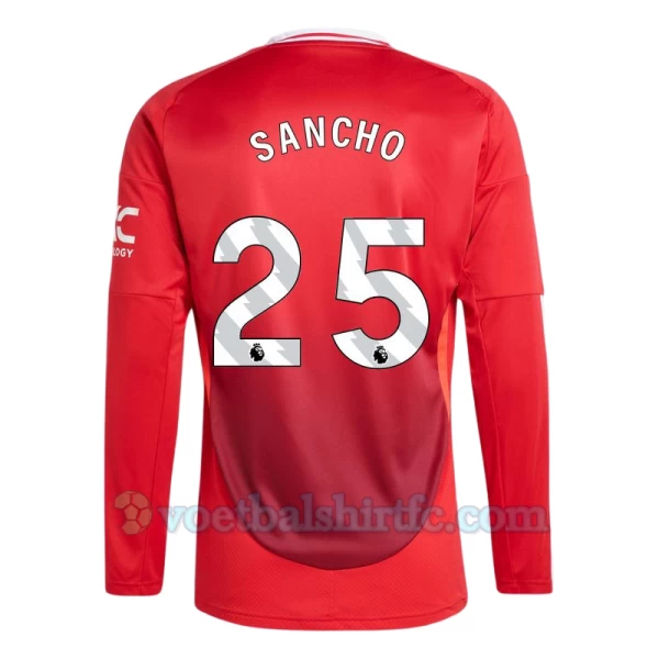 Manchester United Jadon Sancho #25 Voetbalshirt 2024-25 Thuistenue Heren Lange Mouw