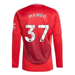 Manchester United Kobbie Mainoo #37 Voetbalshirt 2024-25 Thuistenue Heren Lange Mouw