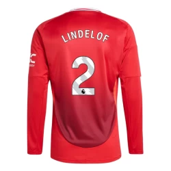 Manchester United Lindelof #2 Voetbalshirt 2024-25 Thuistenue Heren Lange Mouw