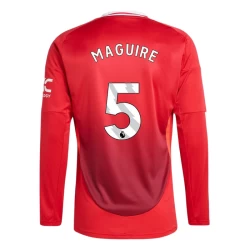 Manchester United Maguire #5 Voetbalshirt 2024-25 Thuistenue Heren Lange Mouw